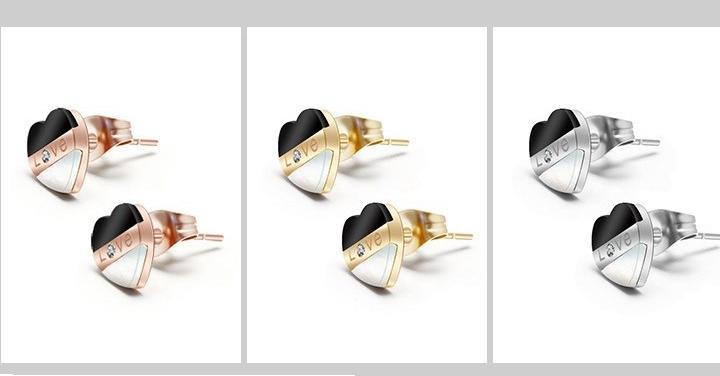 Bông Tai Trái Tim Love Titan Không Gỉ TT 1888