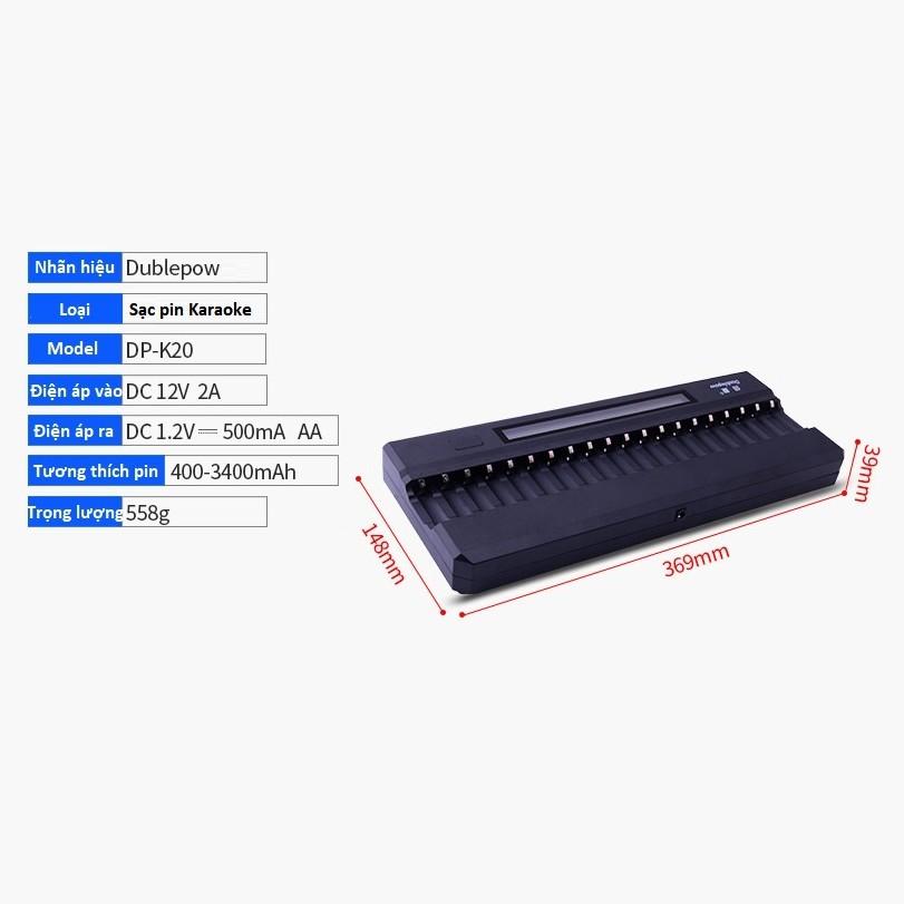 Máy sạc pin 20 viên màn hình LCD DP-K20