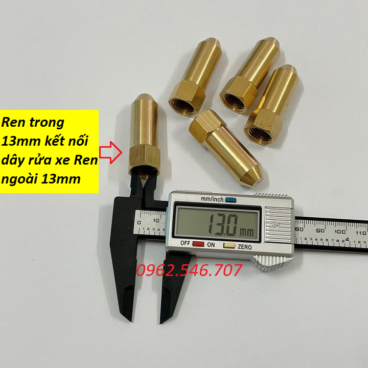 Béc rửa xe bằng đồng áp lực cao ren trong 13mm