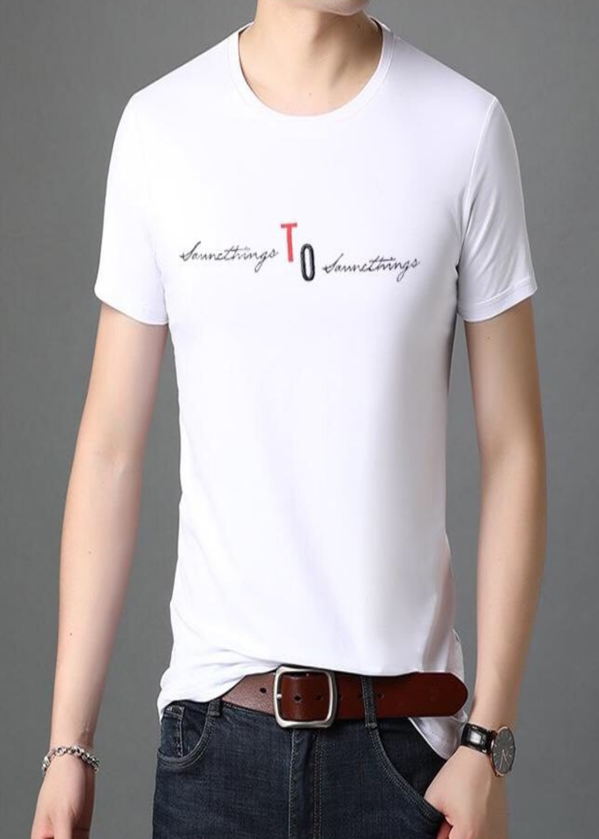 Áo Thun Nam Cotton Cổ Tròn Phối Hình Cao Cấp ShopN6 - AT06