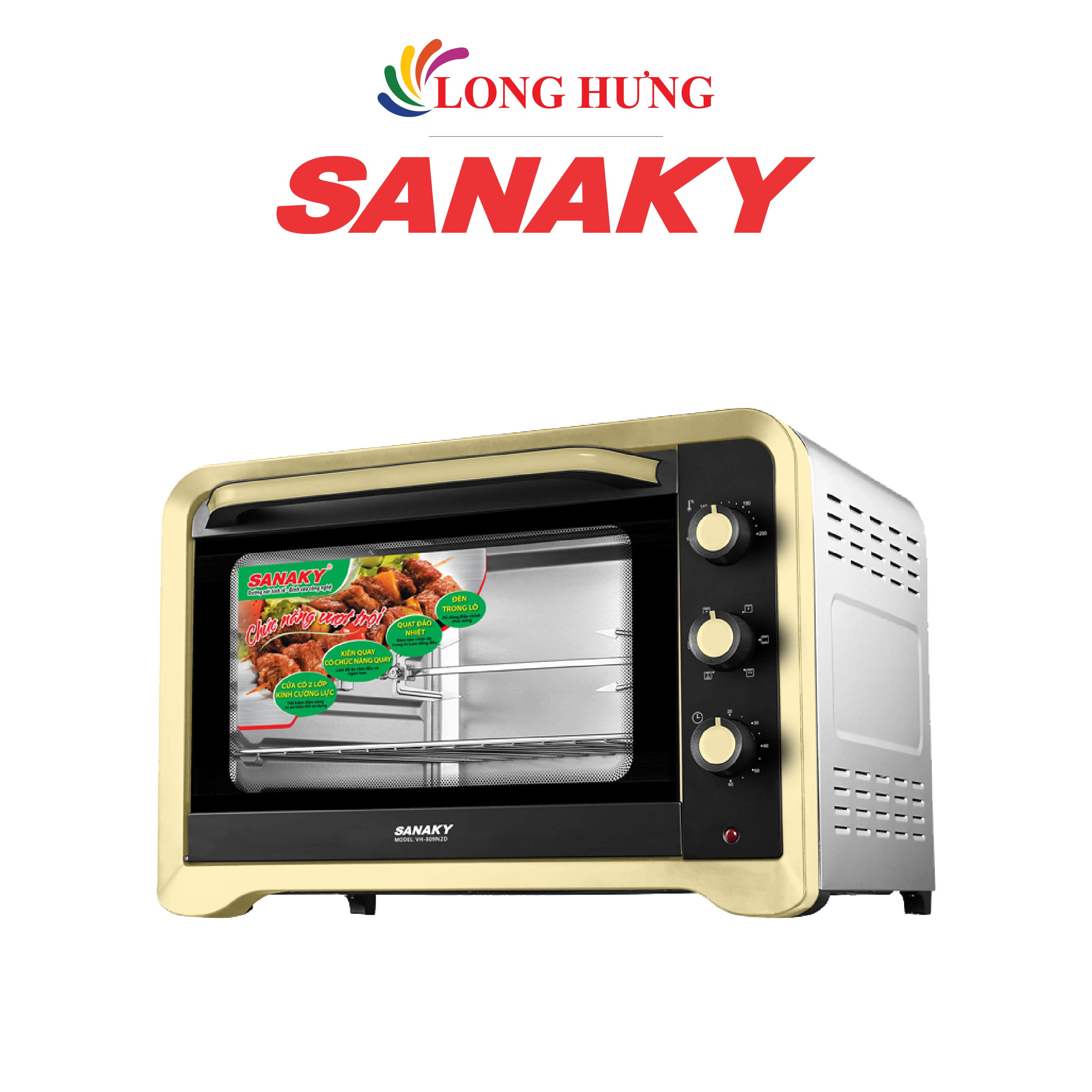 Lò nướng Sanaky 80 lít VH-809 - Hàng chính hãng