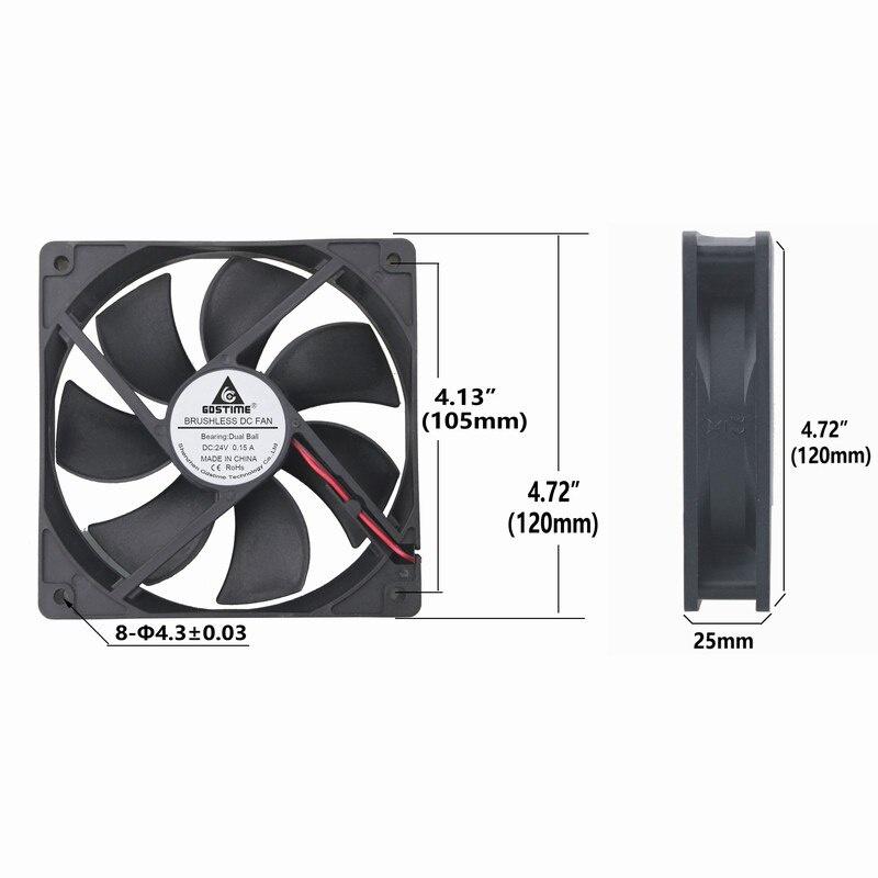 1 pcs Gdstime 11cm DC 14V 1400RPM Ball Bearing 1111 11mm x 11mm Brushless Computer Case Cooling Fan 11x11X11mm 1Pin 0.11A