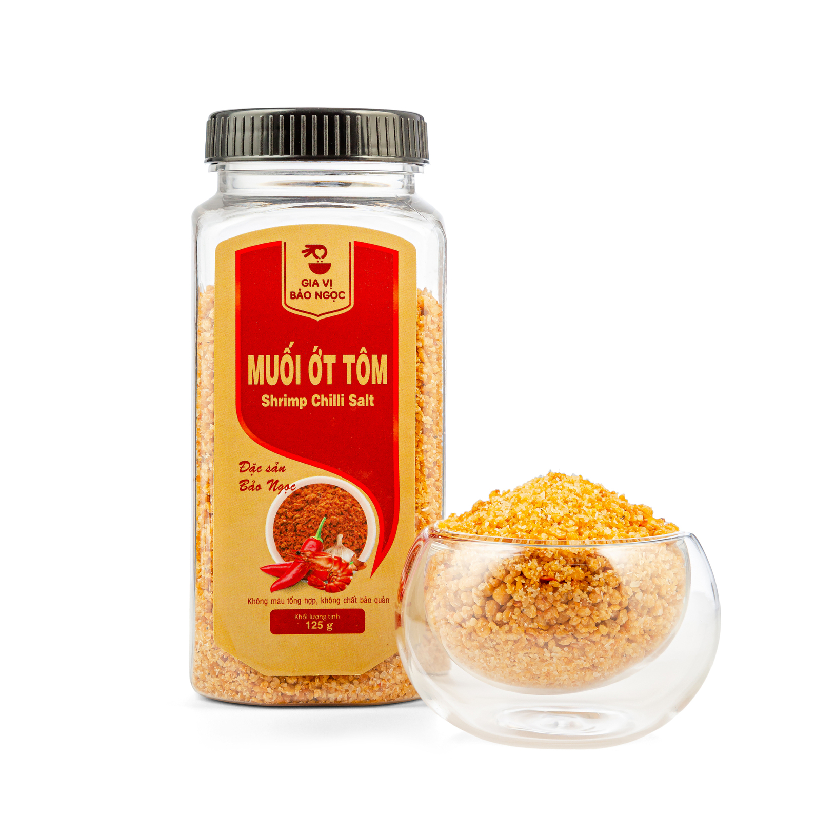 Muối Ớt Tôm Hũ 125g - Đặc sản muối Tây Ninh