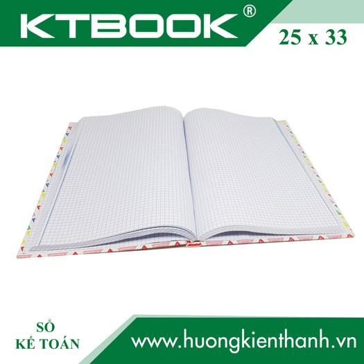 Sổ ghi chép Kế Toán KTBOOK bìa cứng giấy in caro cao cấp size 25 x 33 cm Khổ Lớn 500 trang