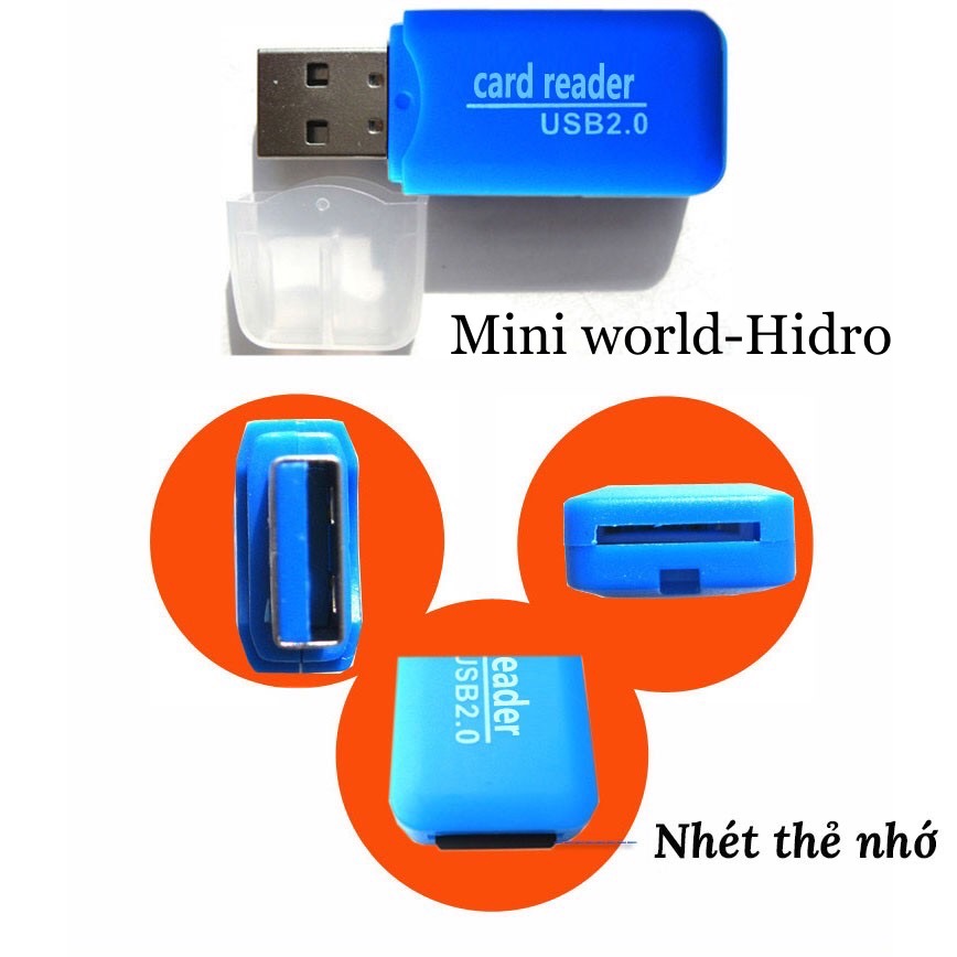 ￼Đầu đọc thẻ nhớ SD micro hình USB truyền dữ liệu hình ảnh từ thẻ nhớ qua máy tính