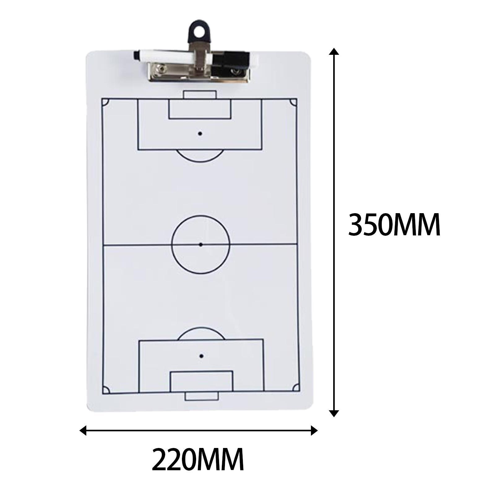 Double Sided Football Clipboard, Football , Portable Dried Erase Marker Soccer Coaches Clipboard for Competition Techniques