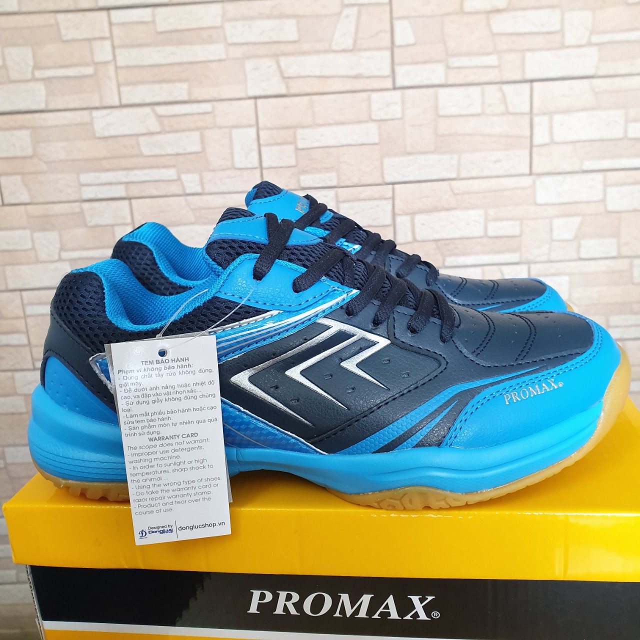 Giày bóng chuyền nam nữ Promax PR-19003 màu xanh đậm, đế kép