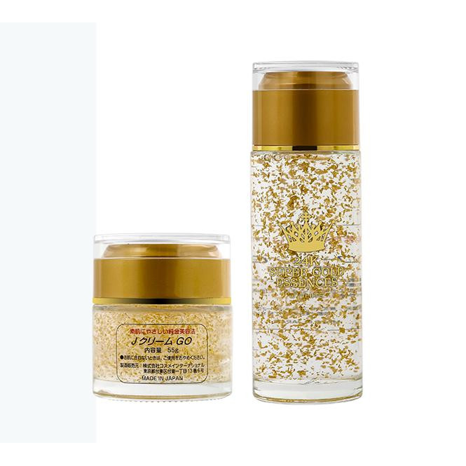 Bộ Kem dưỡng trắng & Nước Hoa Hồng JWHITE tinh chất Vàng 24K dưỡng ẩm, dưỡng trắng, chống lão hóa hàng Nhật chính hãng