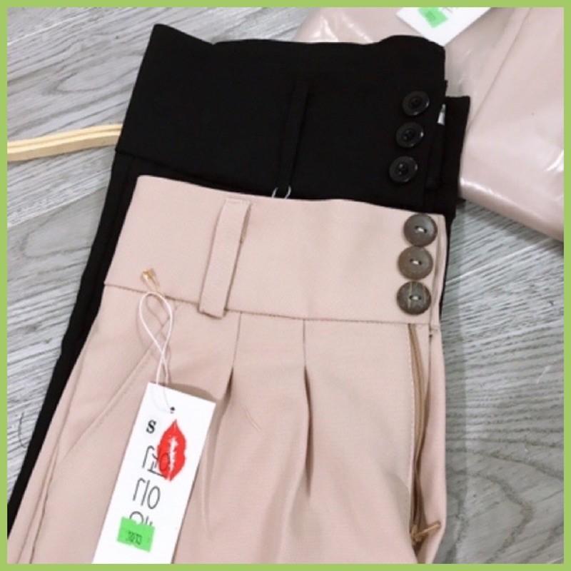 Quần Baggy cạp cao bản to 3 khuy