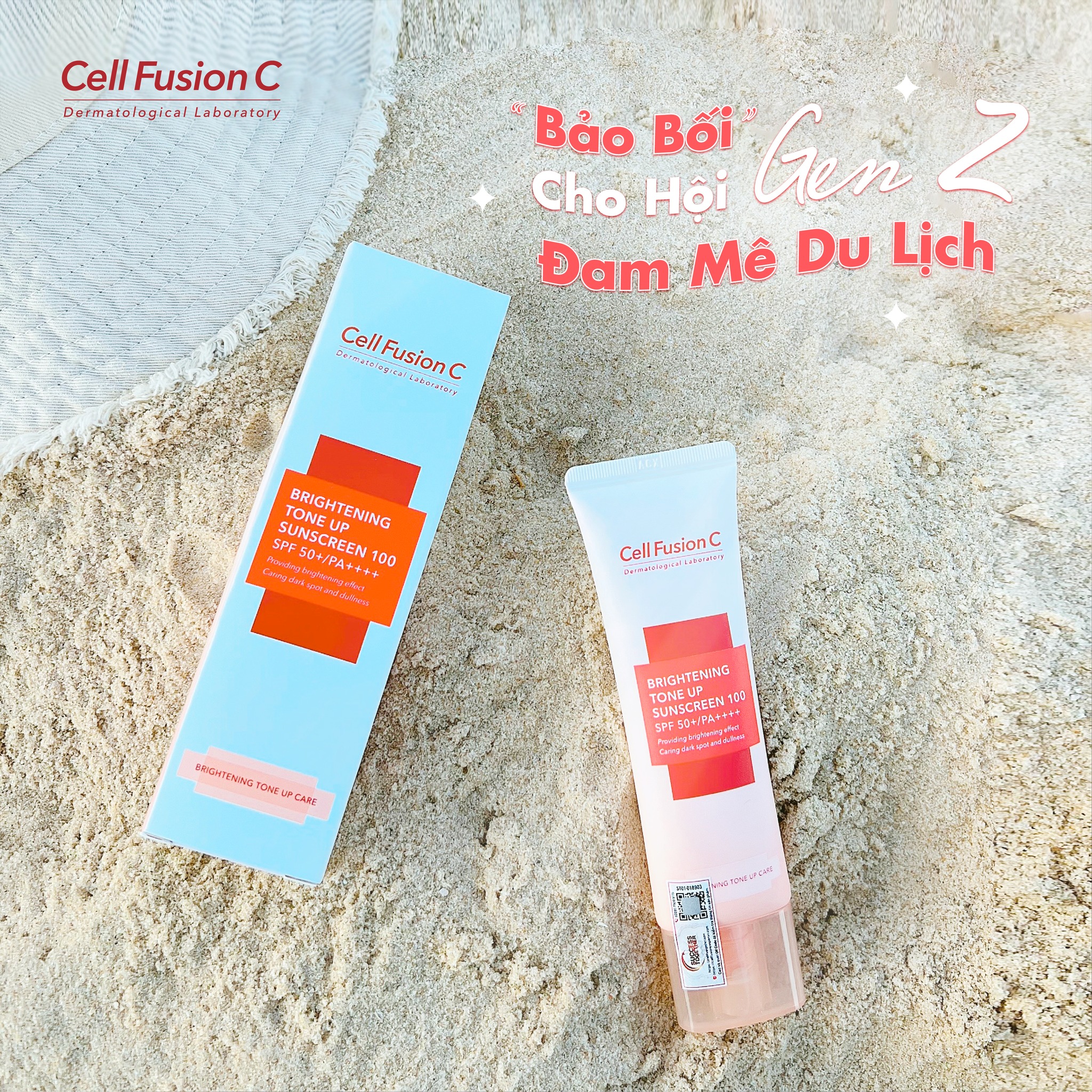 Kem chống nắng bật tone da BRIGHTENING TONE UP SUNSCREEN 100 SPF 50+/PA++++