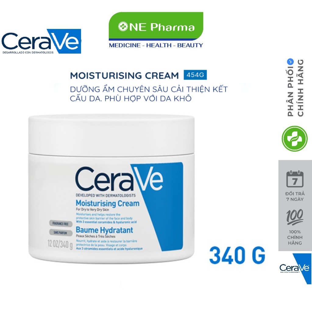 Kem dưỡng ẩm dành cho da khô Cerave Moisturizing Cream 340g