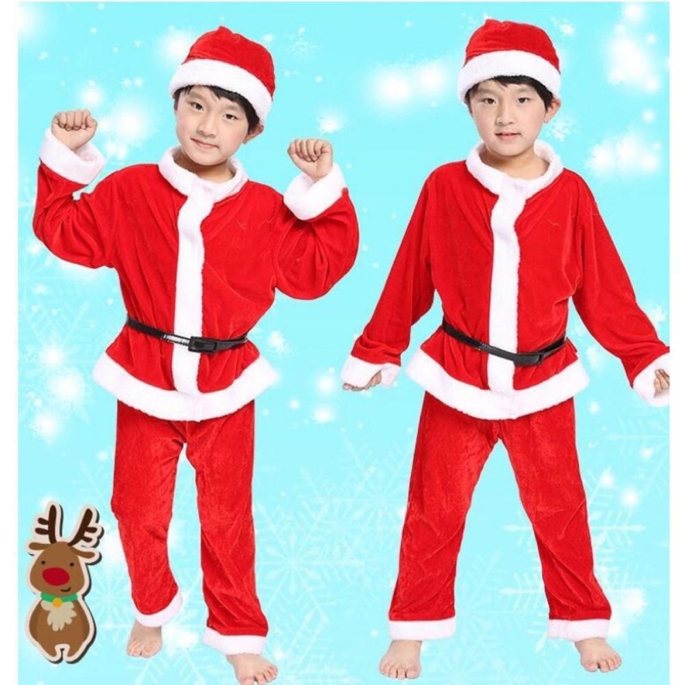 Bộ quần áo hoá trang ông già noel 6 chi tiết cho người lớn và trẻ em, chất liệu cao cấp bền đẹp