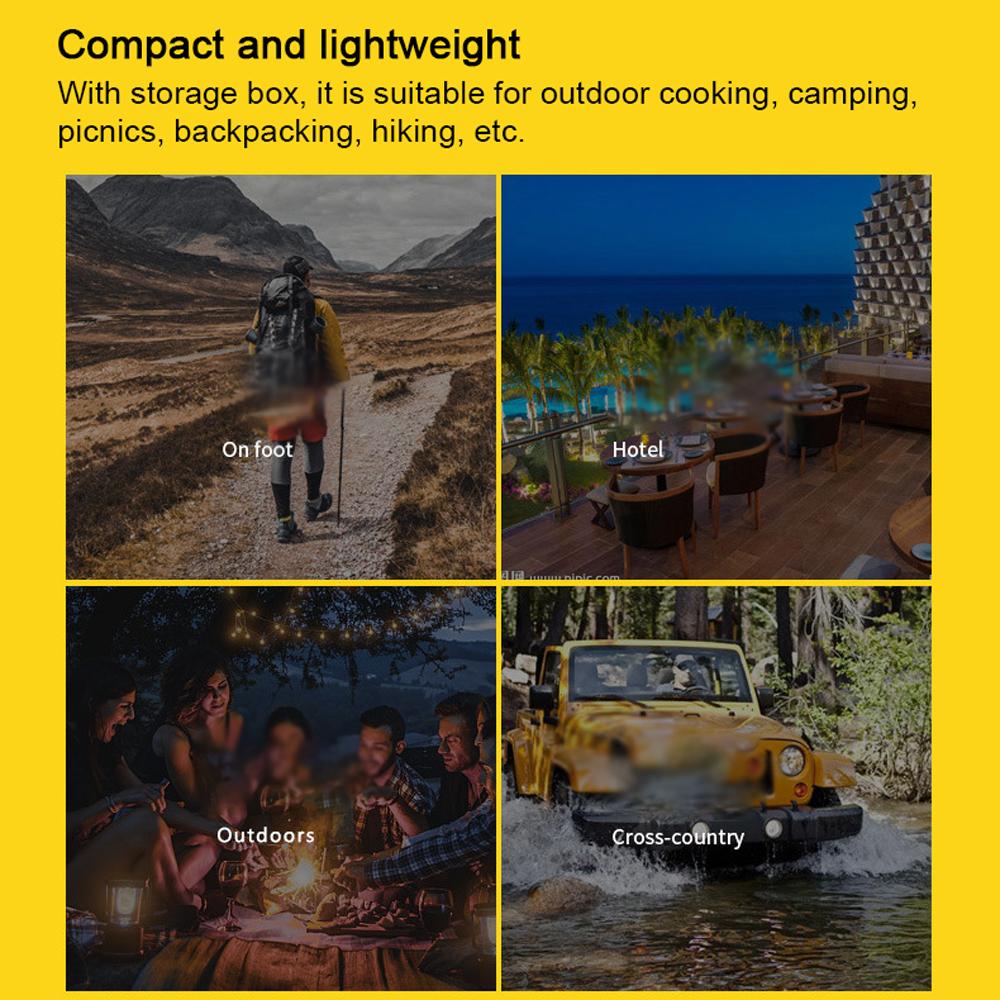 3-Core Camping Stove 6800W High Power Gases Burner Windproof Backpacking Stove with Adjustable Valve for Outdoor Cooking Camping Picnic Hiking