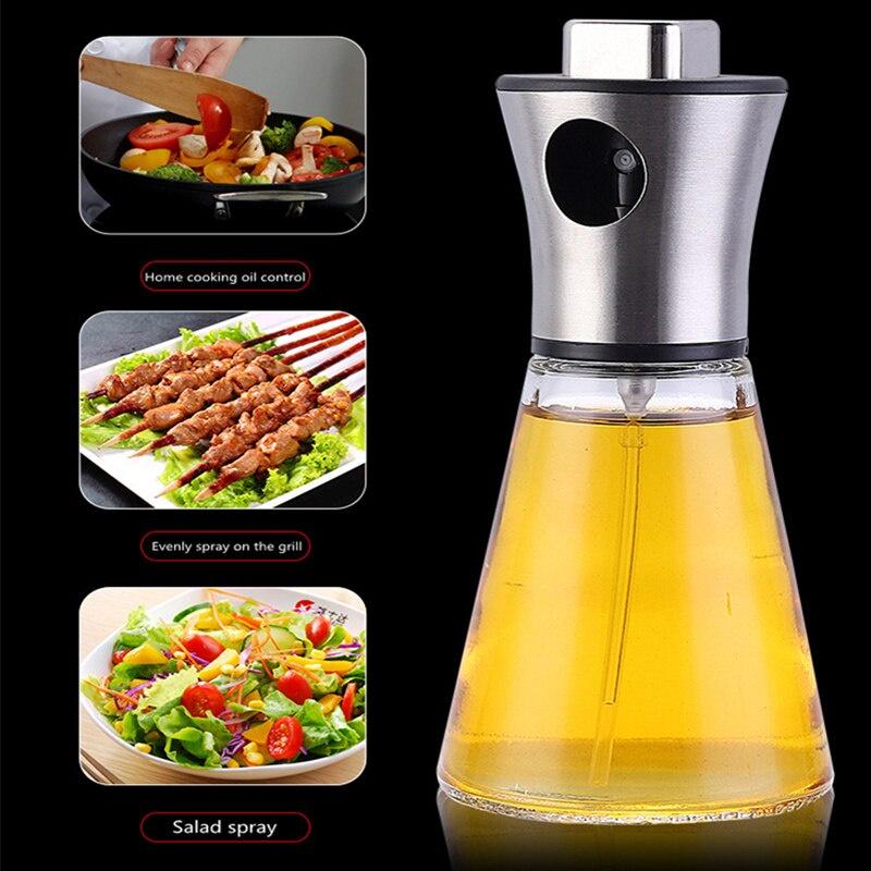 Kitchen Baking Oil Spray Empty Bottle Vinegar Bottle Oil Dispenser Salad BBQ Water Gravy Boats Grill Glass Sprayer Cooking Tool