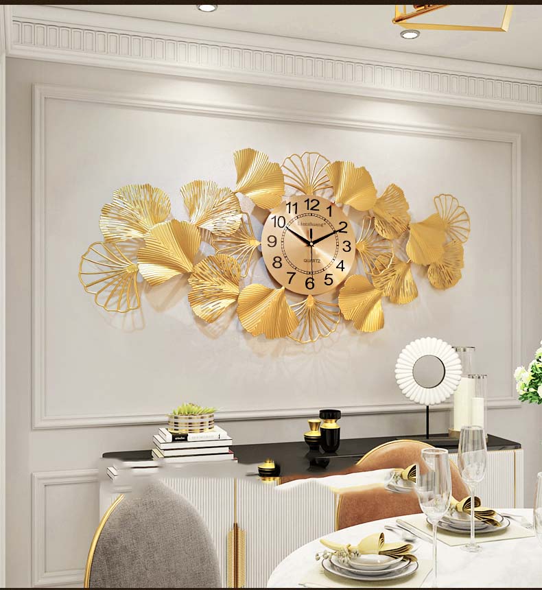 Đồng hồ treo tường trang trí C5 Đồng hồ trang trí Chim Công Đồng hồ treo tường Đồng hồ khổng tước