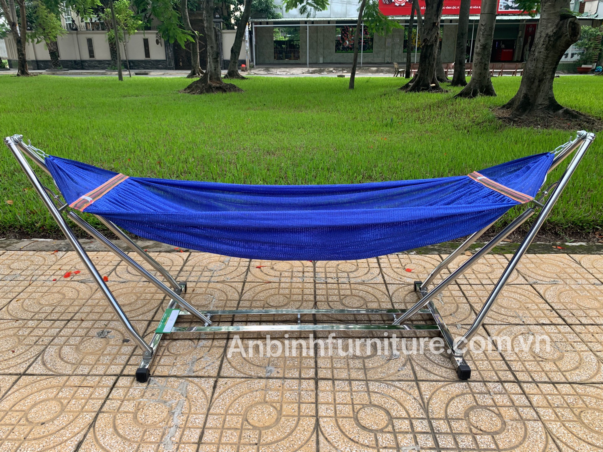 Võng xếp INOX An Bình chân vuông 40 x 40 tải trọng 200kg INV02