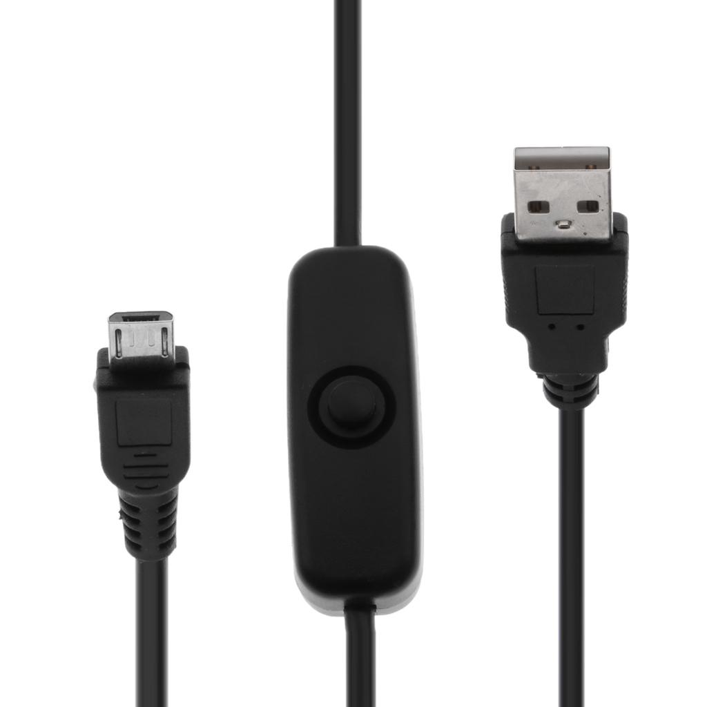 Nguồn Micro USB Sạc Cáp TRÊN TẮT/MỞ Cho Raspberry Pi