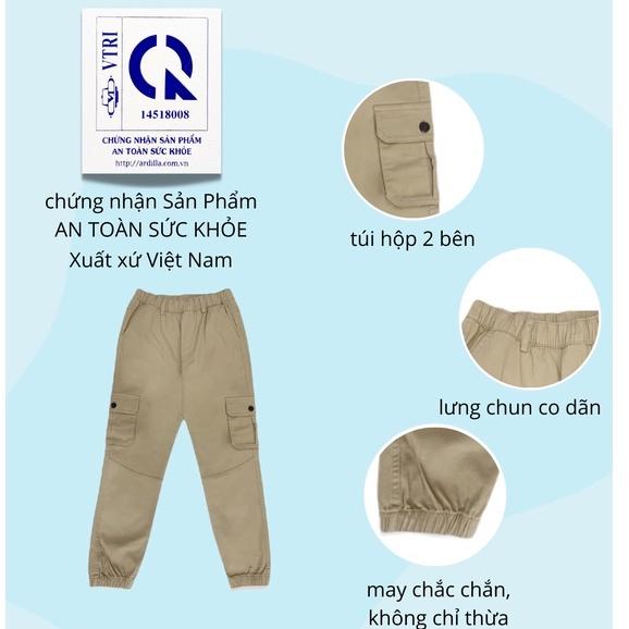 Quần Jogger Bé Trai ARDILLA Thiết Kế Túi Hộp Hai Bên, Chất Liệu Kaki Cao Cấp Cho Bé Từ 6-17 Tuổi 3400/3408/3409