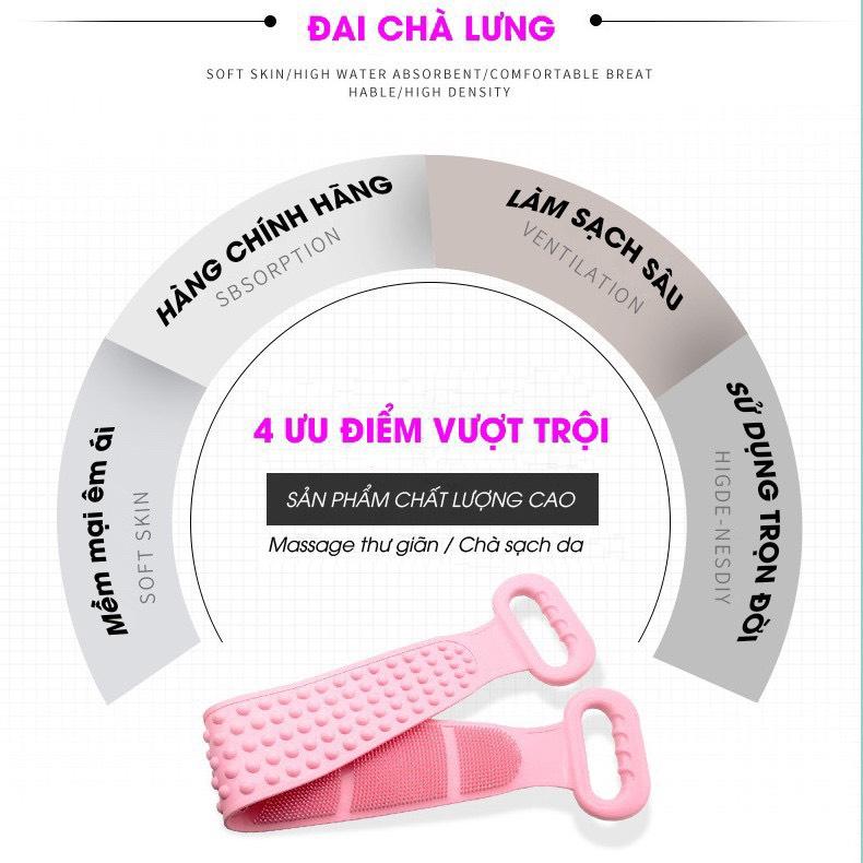 Đai Chà Lưng Silicon Massage thư giản khi tắm dùng cho mọi gia đình