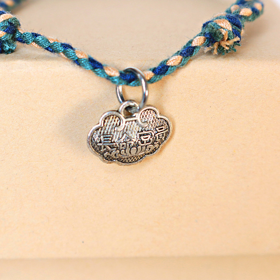 Lắc chân Ngũ Sắc Tây Tạng Charm Bạc Thái | Handmade 100% | Boho Vintage Style | Handmade 100% | Miễn phí ship sửa đổi