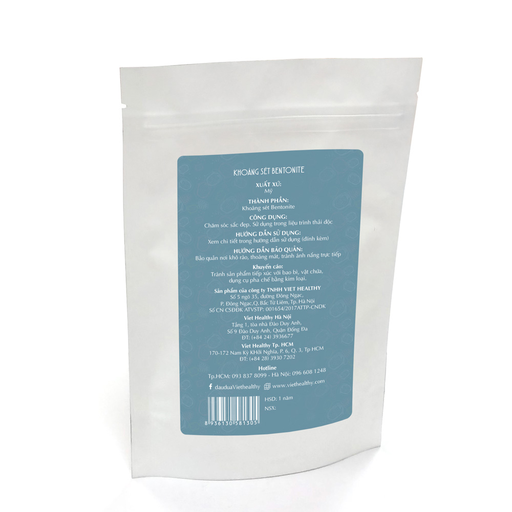 Khoáng sét Bentonite Clay Viet Healthy (Túi 500g)