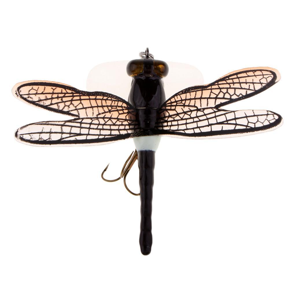 3x Dragonfly Flies Fishing Lures Topwater Bait 3D for Pike Zander Trout Bass