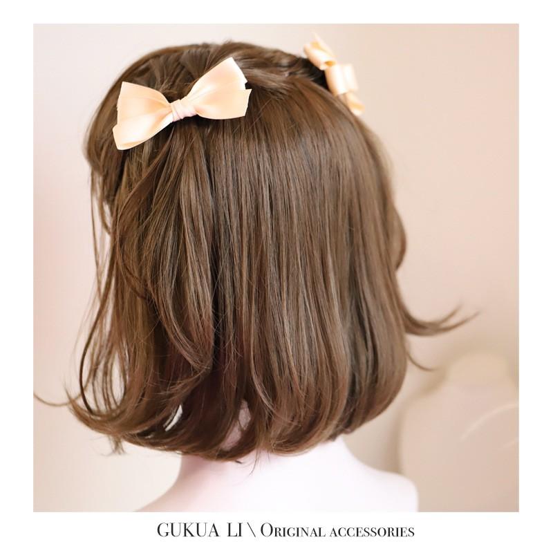 Kẹp nơ trơn phong cách retro đơn giản tiểu thư Hàn Quốc 7cm Tatitava