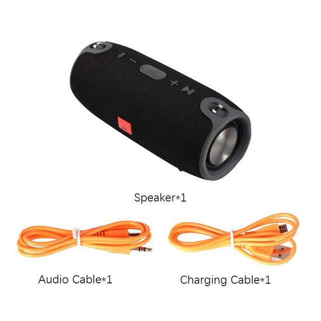 Loa Di Động Caixinha De Som Bluetooth 3600MAh 40W Chống Nước TWS PC MP3 MP4 Cột Bass Điện Thoại Loa Siêu Trầm Boombox USB AUX TF Color: Gray