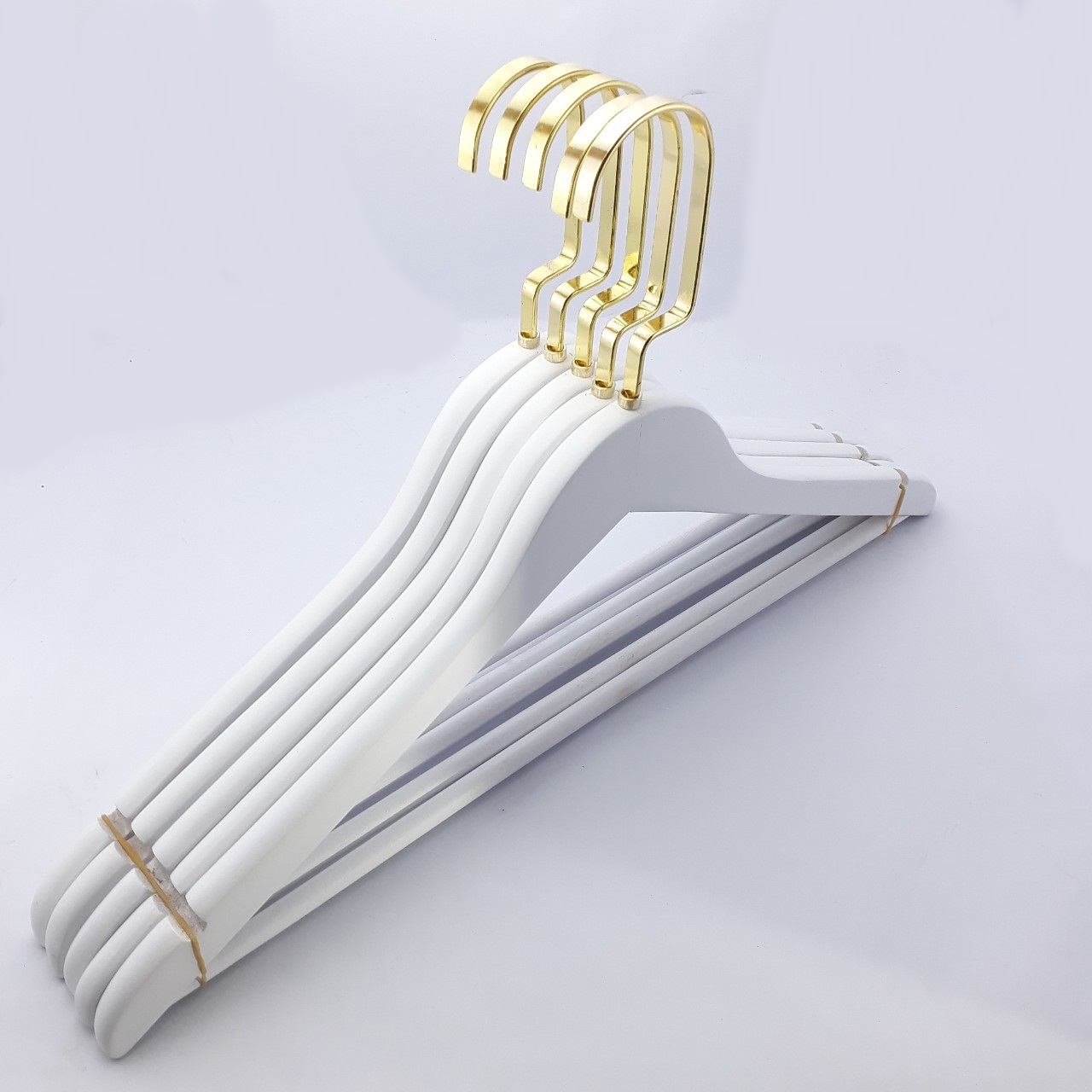 Bộ 20 Móc Áo Gỗ Tam Giác Màu Trắng Luxury