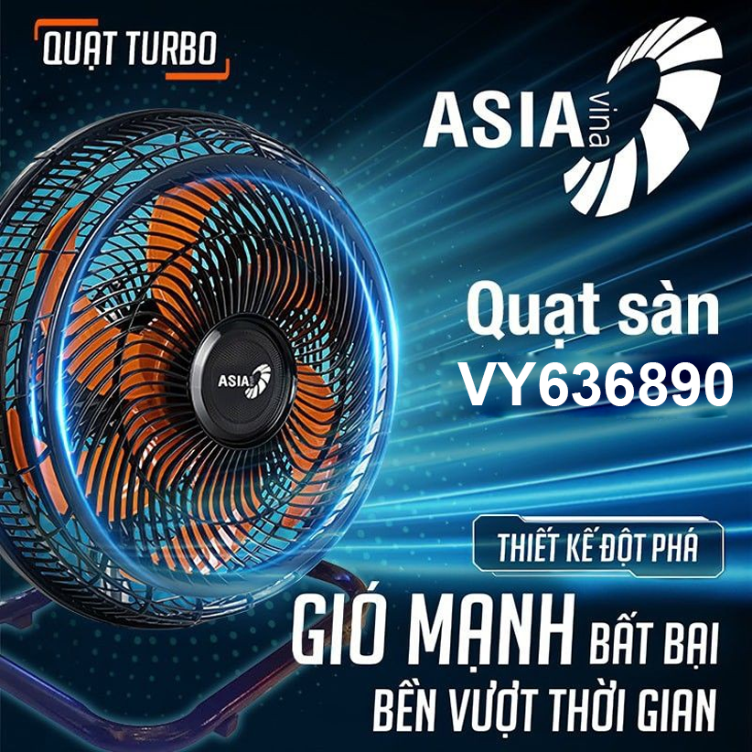 Quạt sàn Asia vina VY636890 công suất 80W, 6 cánh - Hàng chính hãng