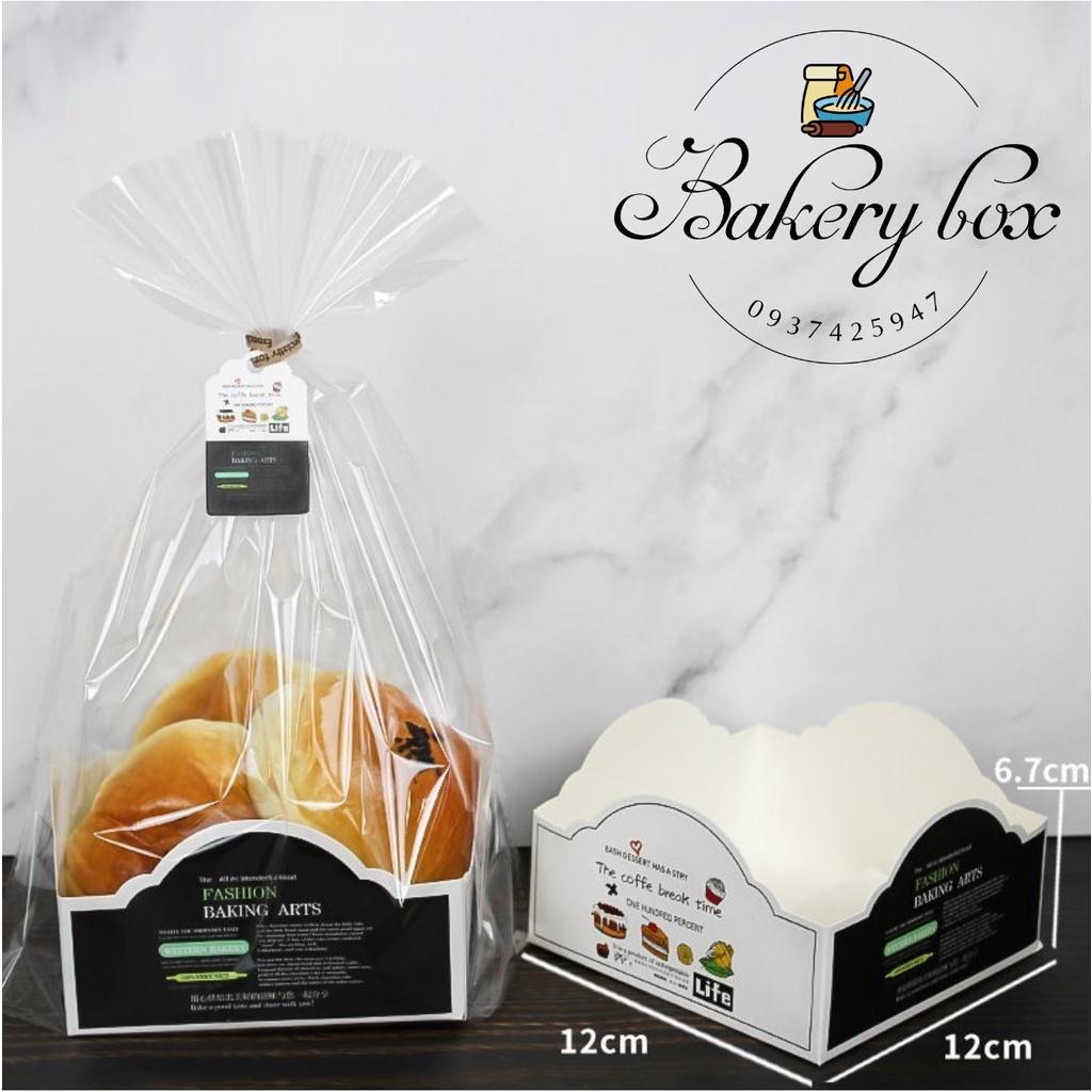 100 Túi Đựng Bánh Cookie Size Lớn Kèm Đế Giấy Và Dây Buộc