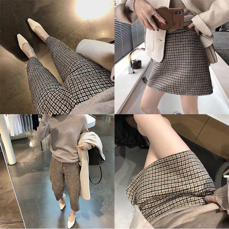 Chân váy A chất dạ có quần trong