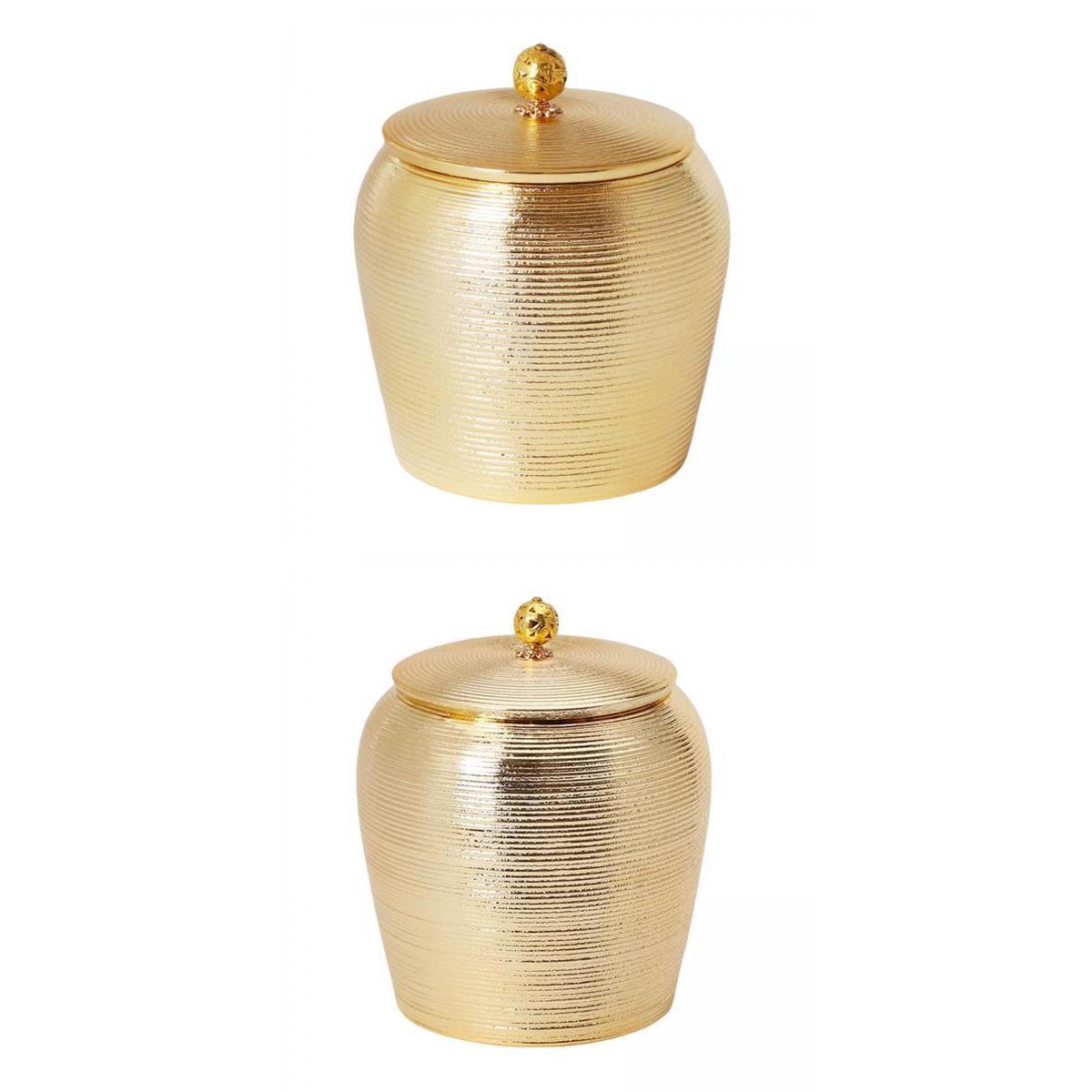 2x Sealed Storage Canister Dustproof Porcelain for Office Cabinet