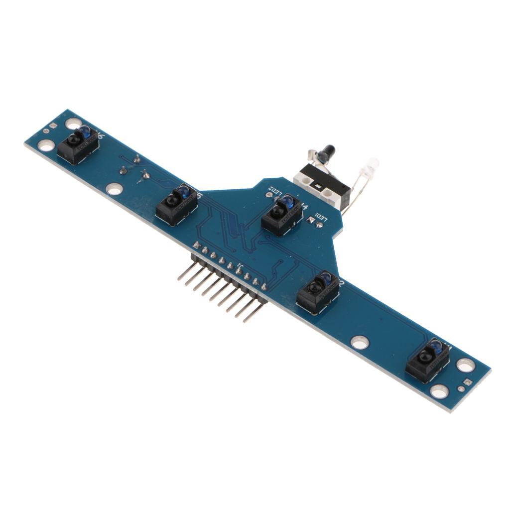 5 Channel Infrared Detection Tracing Photoelectric Sensor Tracking Module