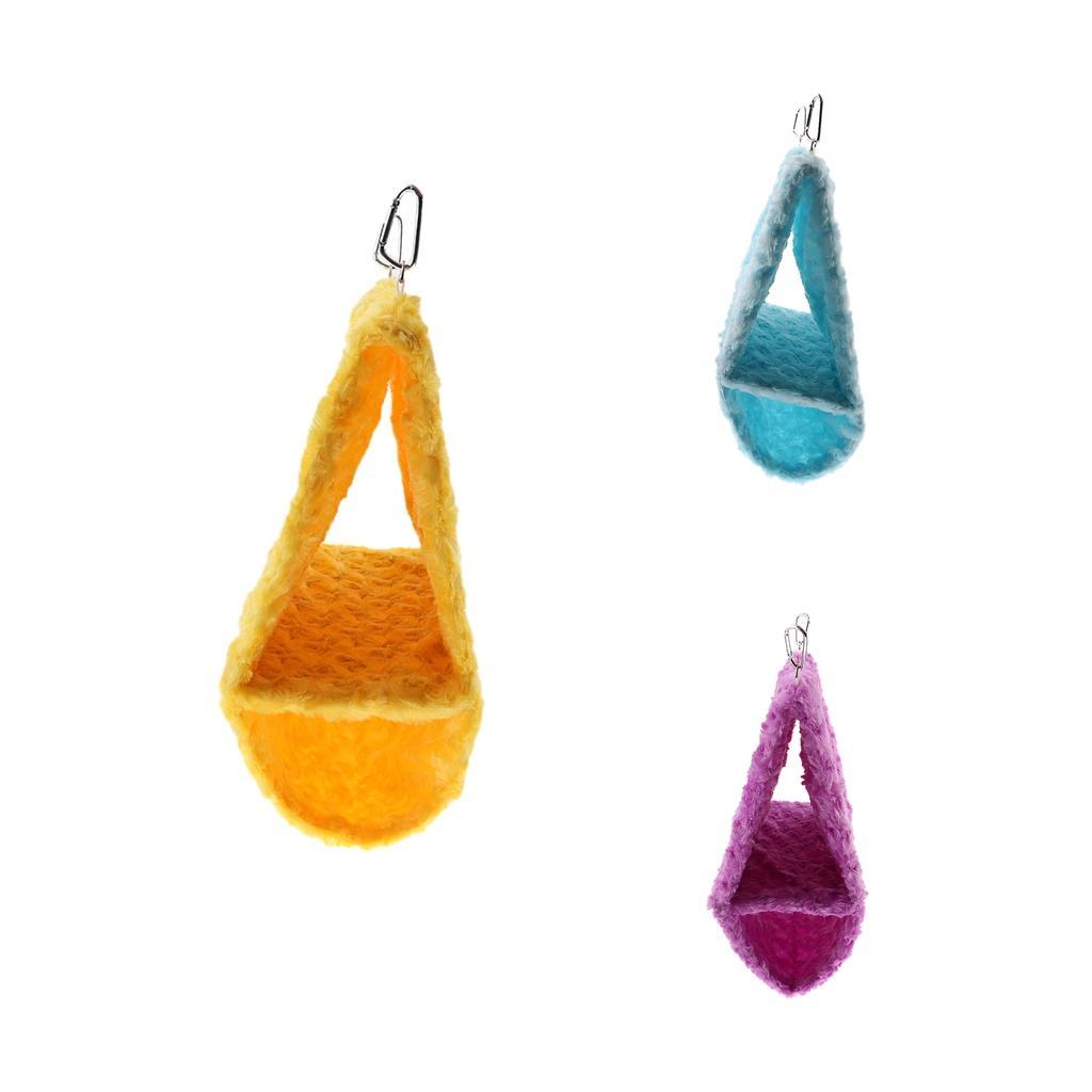 Double layer Bird Hammock Hanging Cave Happy Hut Bird Parrot Hideaway Yellow