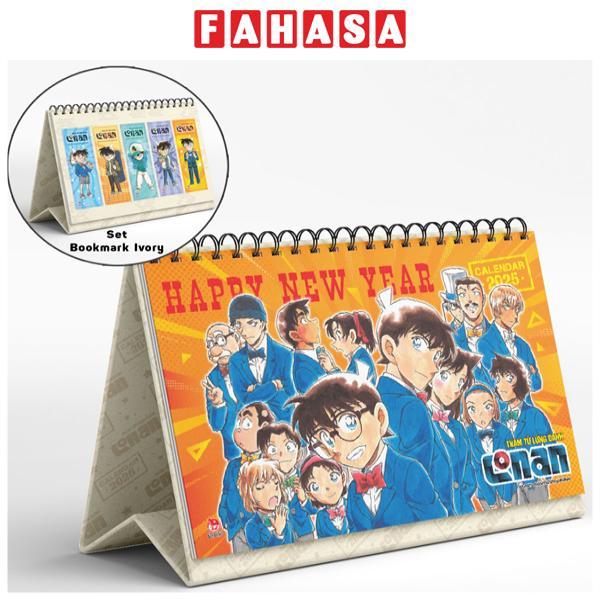 Lịch Để Bàn Thám Tử Lừng Danh Conan 2025 - Tặng Kèm Set Bookmark Ivory