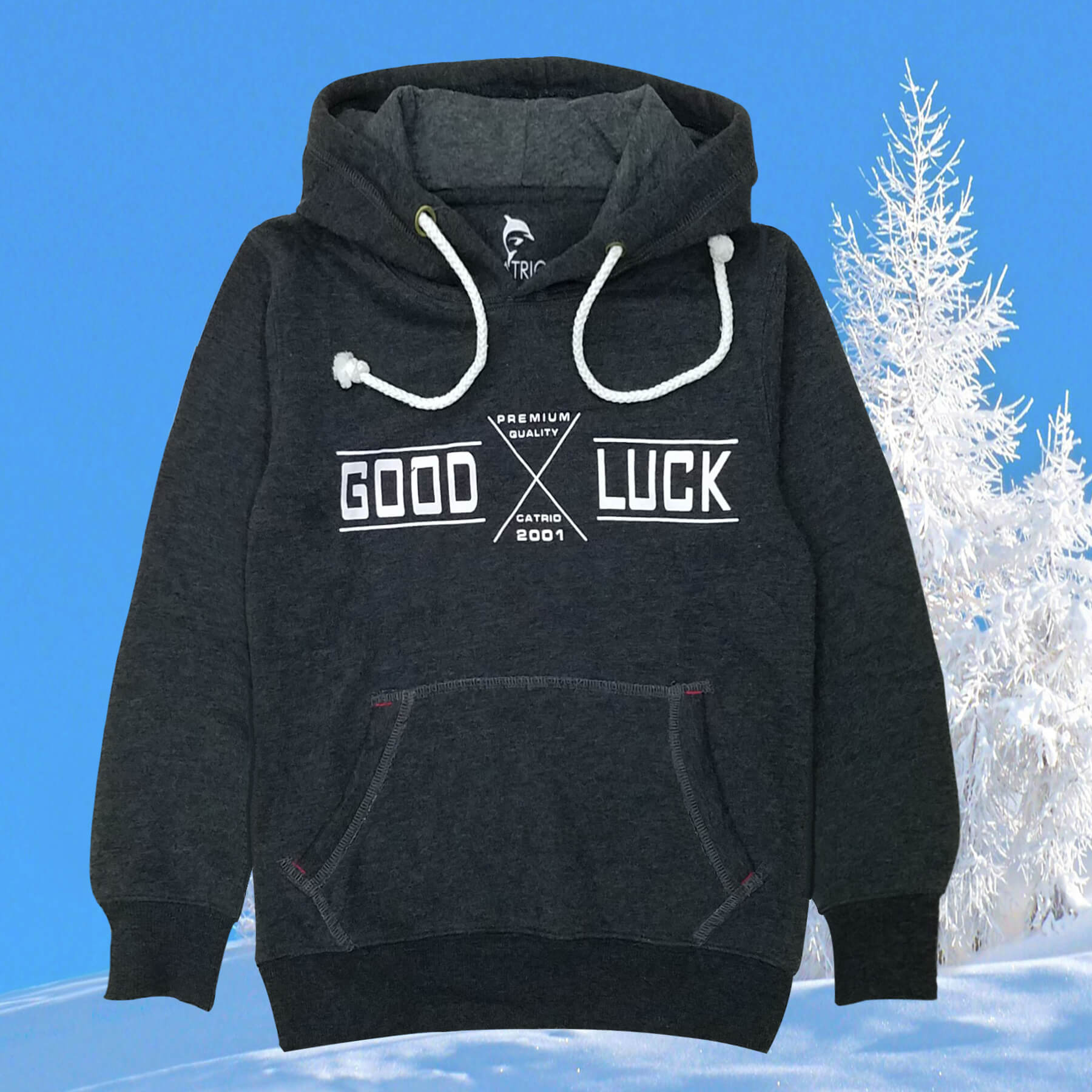 Áo hoodies trẻ em catrio hình goodluck là áo nỉ mũ cho bé trai từ 9 tuổi đến 18 tuổi (29kg đến 73kg) thuộc BST quần áo trẻ em thời trang CATRIO thu đông năm 2021