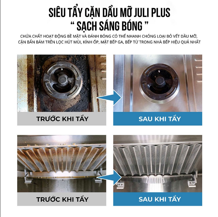 Tẩy rửa đa năng Bio-Clearner - Tẩy nhà bếp, mảng bám, rỉ sét, inox, gạch men -An toàn, không hại da tay