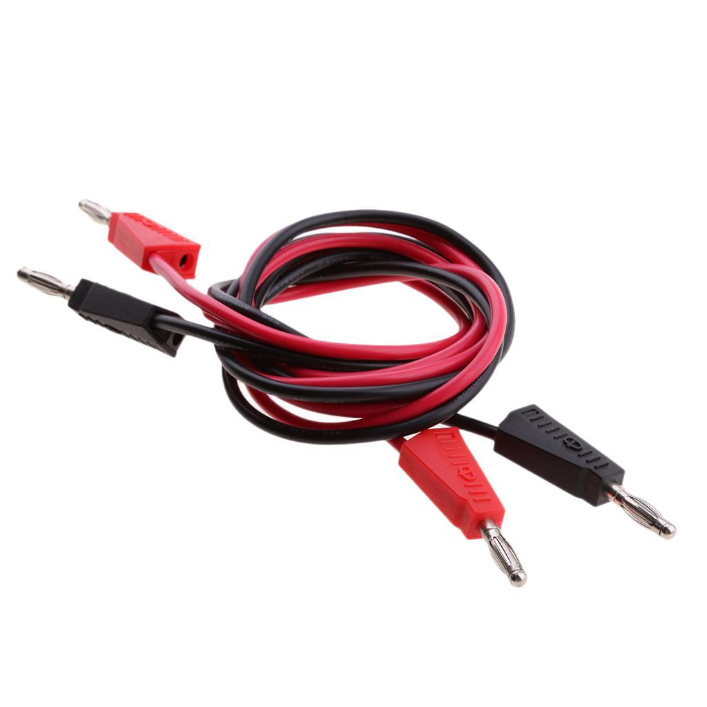 4 Pieces Banana to Banana Plug Test Lead Set, 4mm Stackable Banana Plug Wire Soft Silicone Test Cable Lead for Multimeter