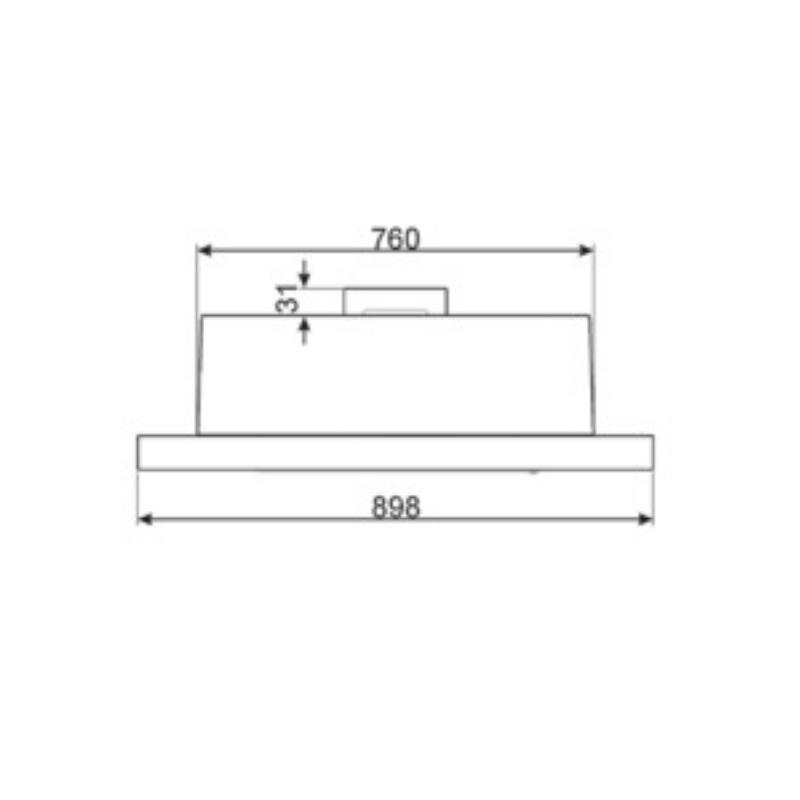 Máy Hút Mùi Âm Tủ Hafele KSET92E 536.84.872 - Màu Bạc - Công Suất 304 m3/h - Hàng Chính Hãng