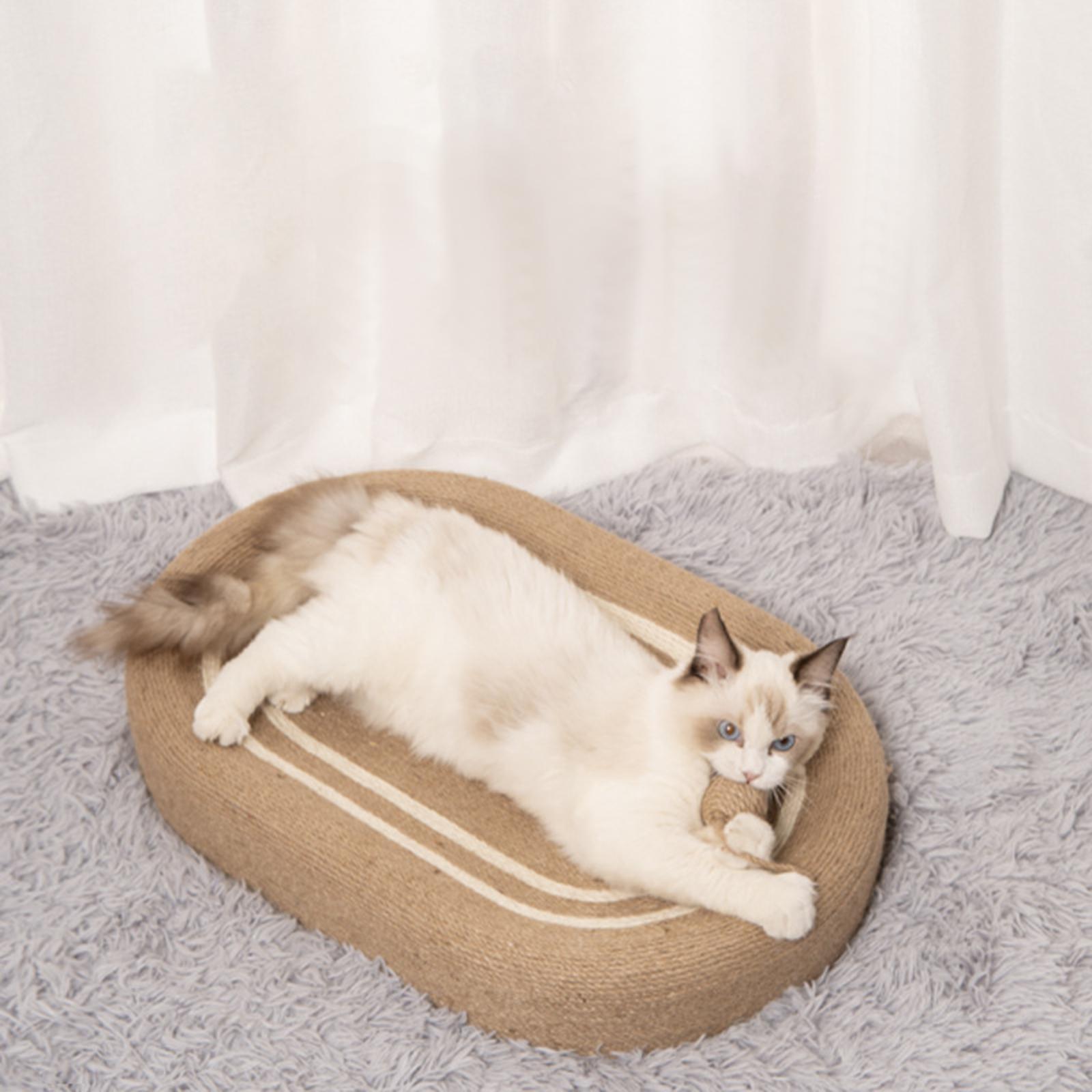 Cat Scratcher Lounge Bed Interactive Toy Ball Scratcher Pad Cat Scratcher Board for Couch Kitty Small Medium Large Cats Sleeping Indoor Cats
