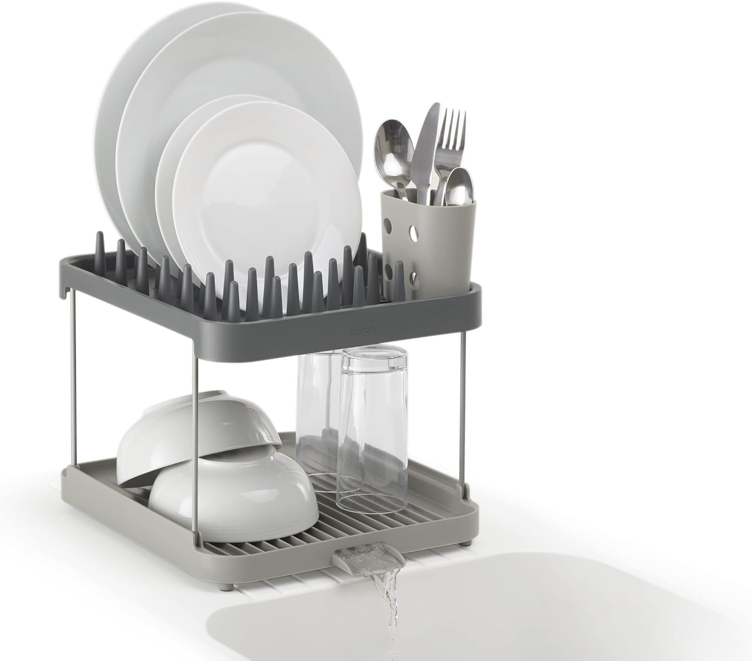Giá úp bát đĩa 2 tầng Joseph Joseph Duo 2-Tier Dish Rack 851660  Hàng chính hãng