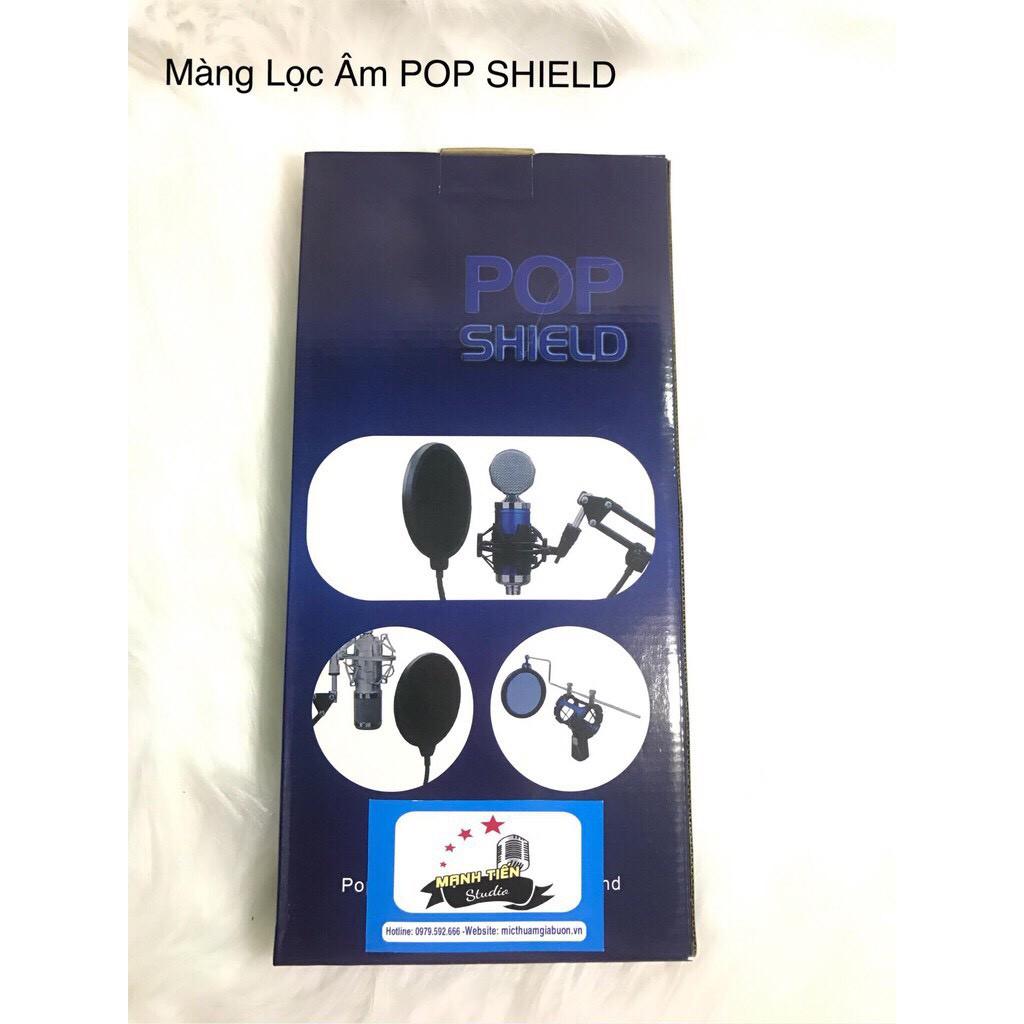 Combo chân micro đứng phòng thu vững chắc kèm màng lọc POP SHIELD lọc tạp âm cho micro - chất lượng cao