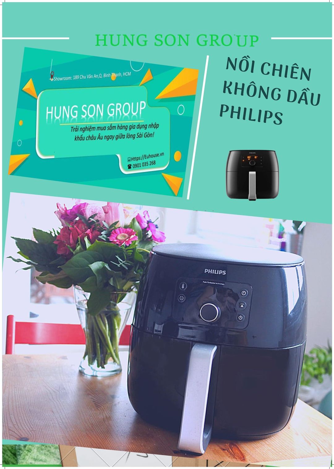 Nồi chiên không dầu Philips Airfryer Hot Air Fryer HD9650/90 - Hàng nhập khẩu