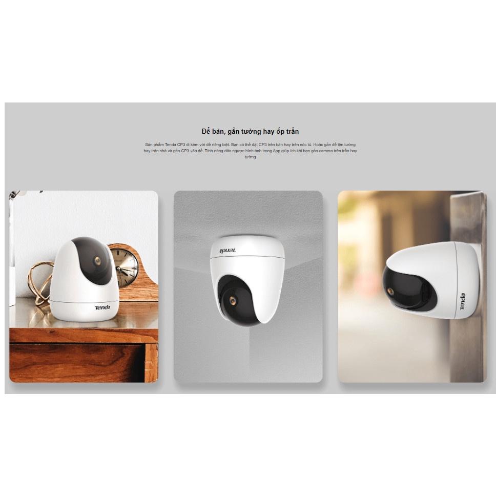 Camera IP Wifi Tenda CP3 Full HD 1080P 360° - Đàm Thoại 2 Chiều - Hỗ Trợ Tiếng Việt - Báo Động - Hàng Chính Hãng