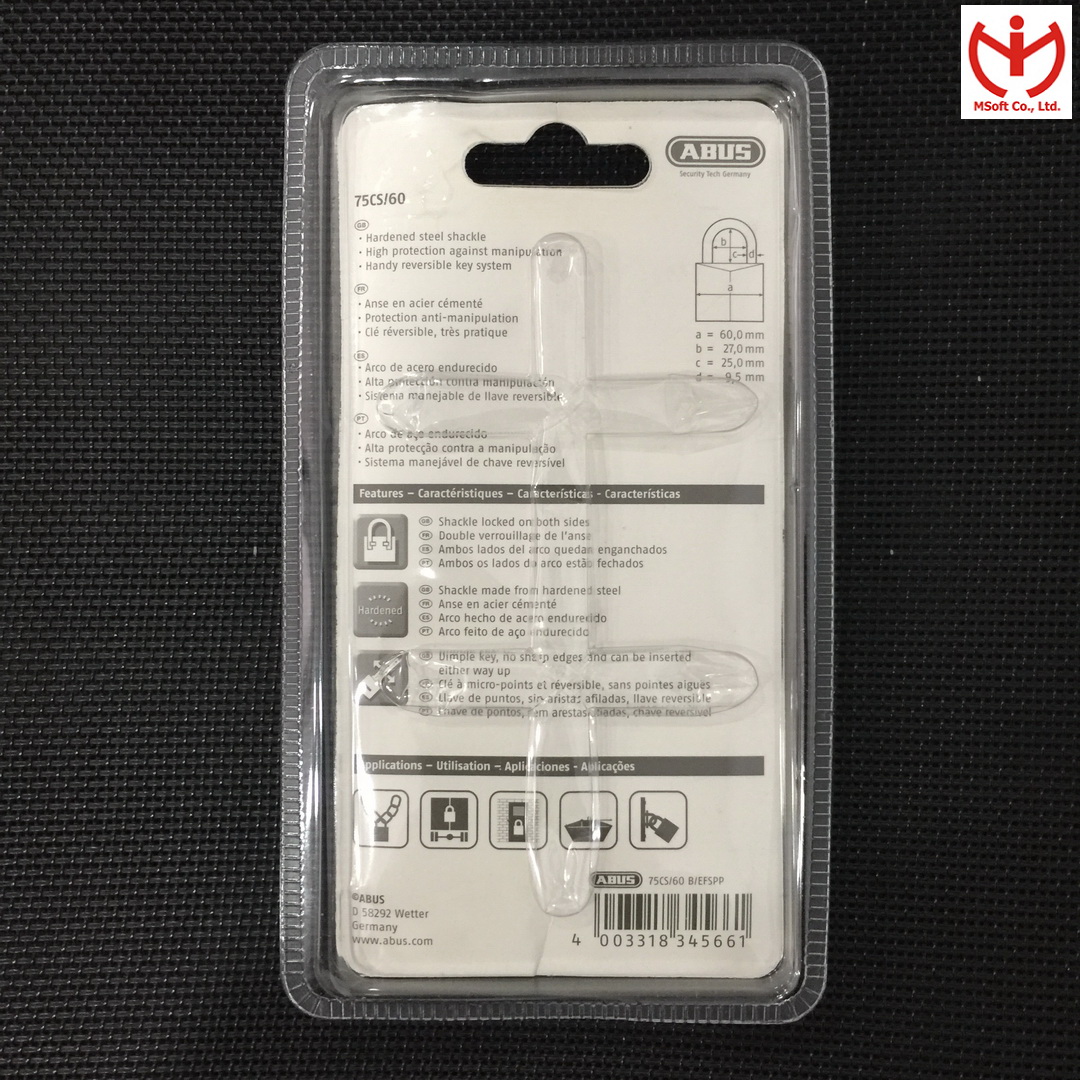 Ổ khóa chống cắt 75 CS ABUS
