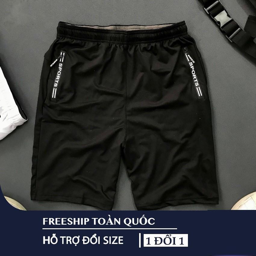 Quần Thun lạnh thể thao 2 túi khóa kéo vải dày co dãn 4 chiều có size Bự-QSTT012