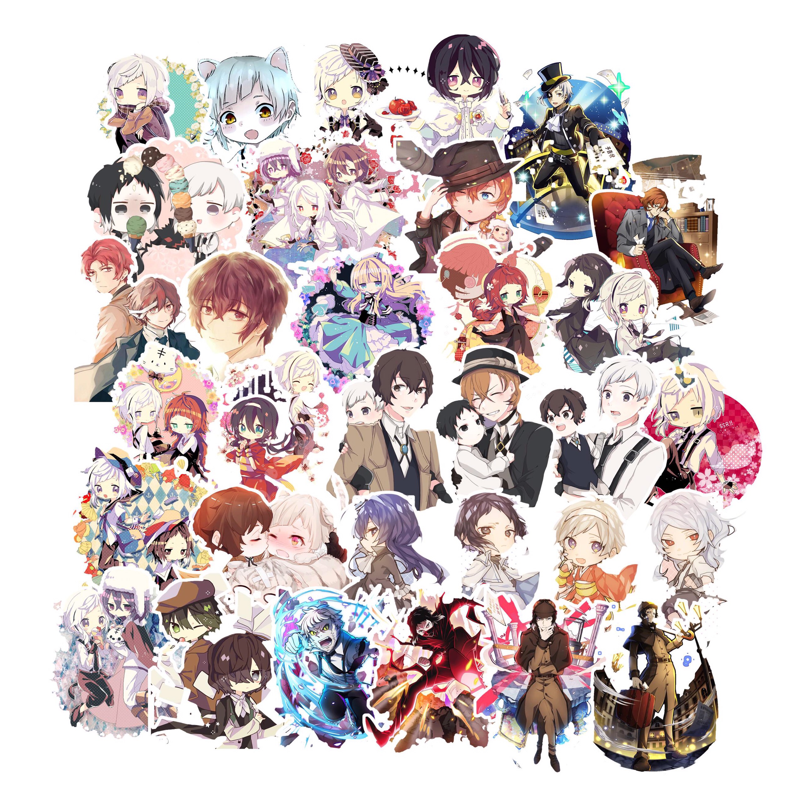 ảnh sticker Bungou Stray Dogs 30 ảnh ngẫu nhiên