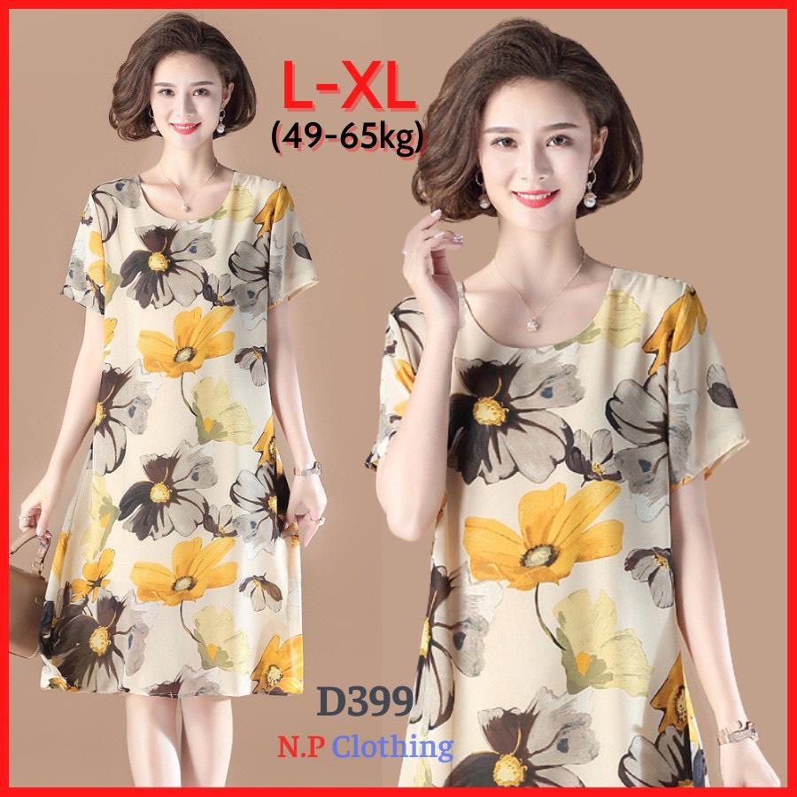 ĐẦM TRUNG NIÊN HOA CÚC THỜI TRANG