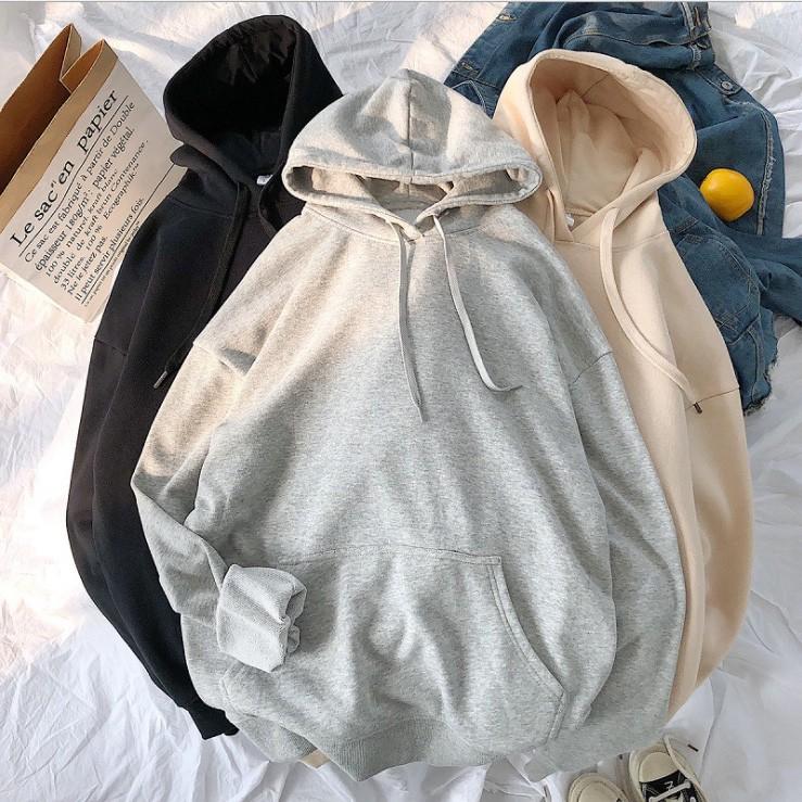 Áo nỉ bông hoodie nam nữ form rộng, áo sweater có mũ unisex